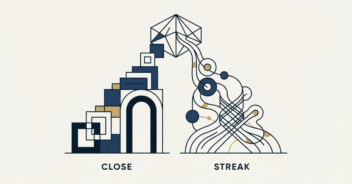 Editorial illustration for Close vs Streak