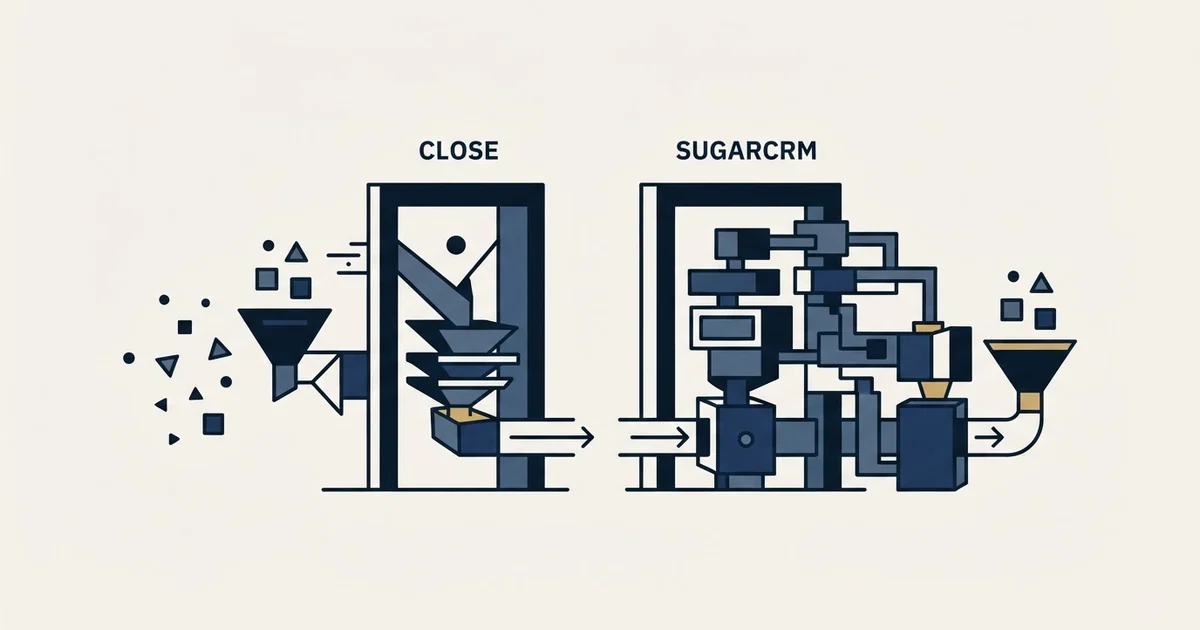 Editorial illustration for Close vs SugarCRM