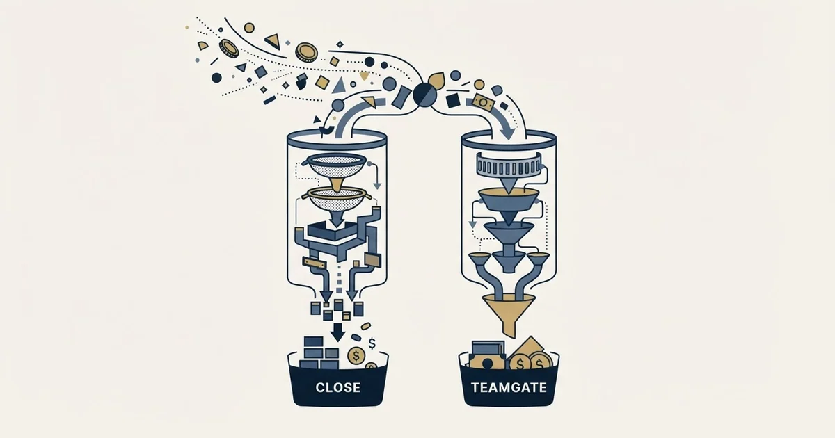Editorial illustration for Close vs Teamgate
