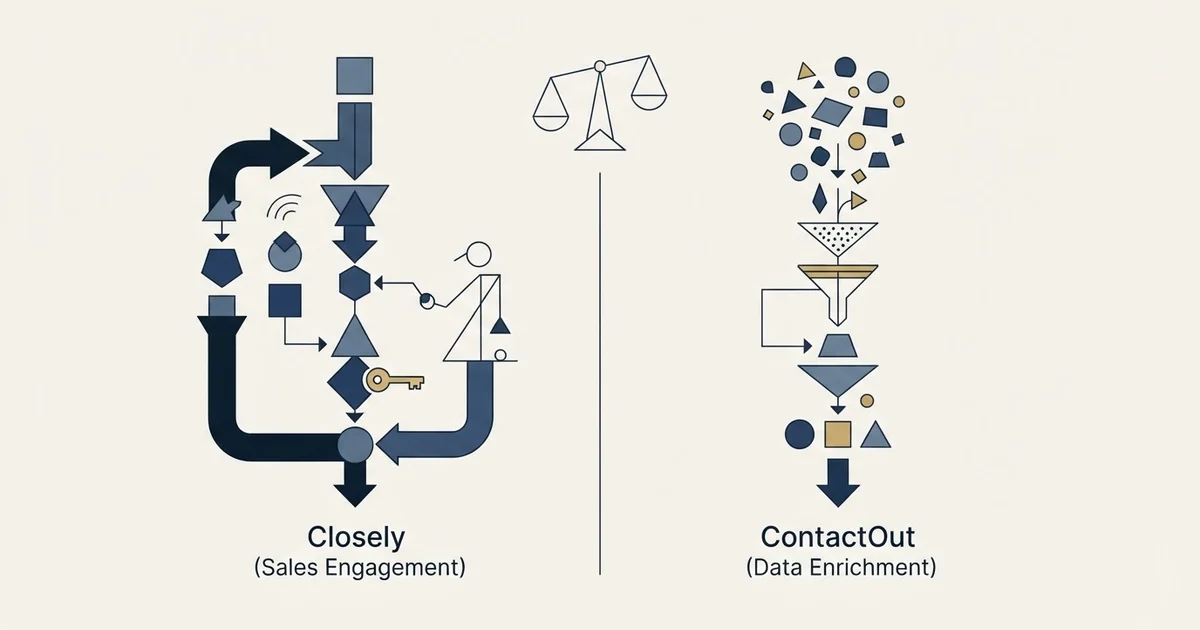 Editorial illustration for Closely vs ContactOut