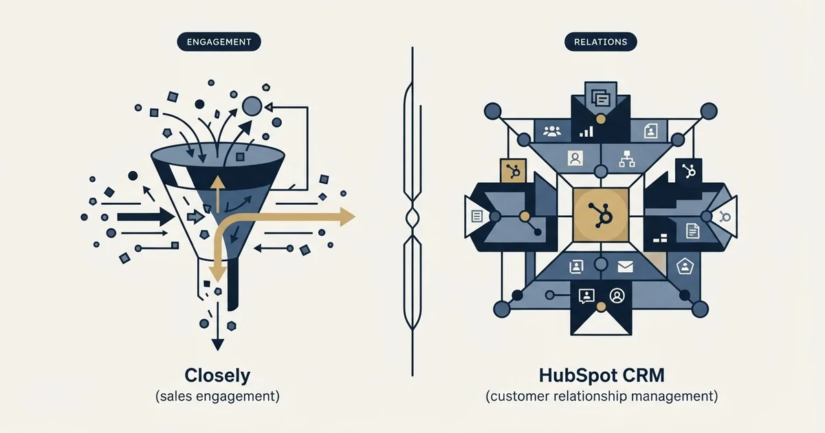 Editorial illustration for Closely vs HubSpot CRM