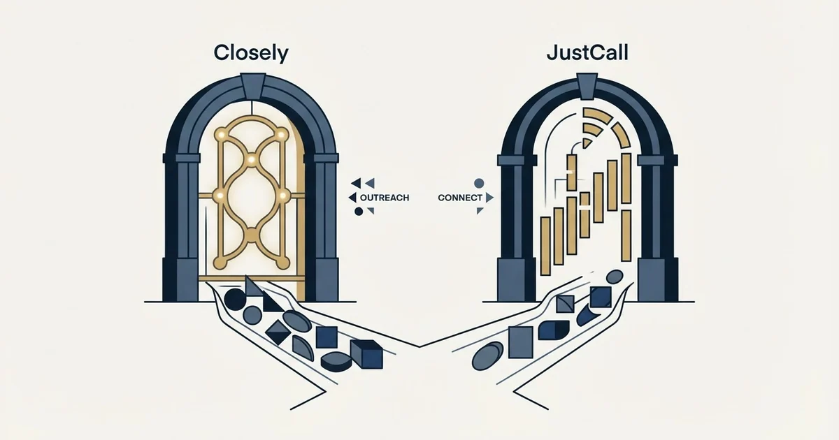 Editorial illustration for Closely vs JustCall