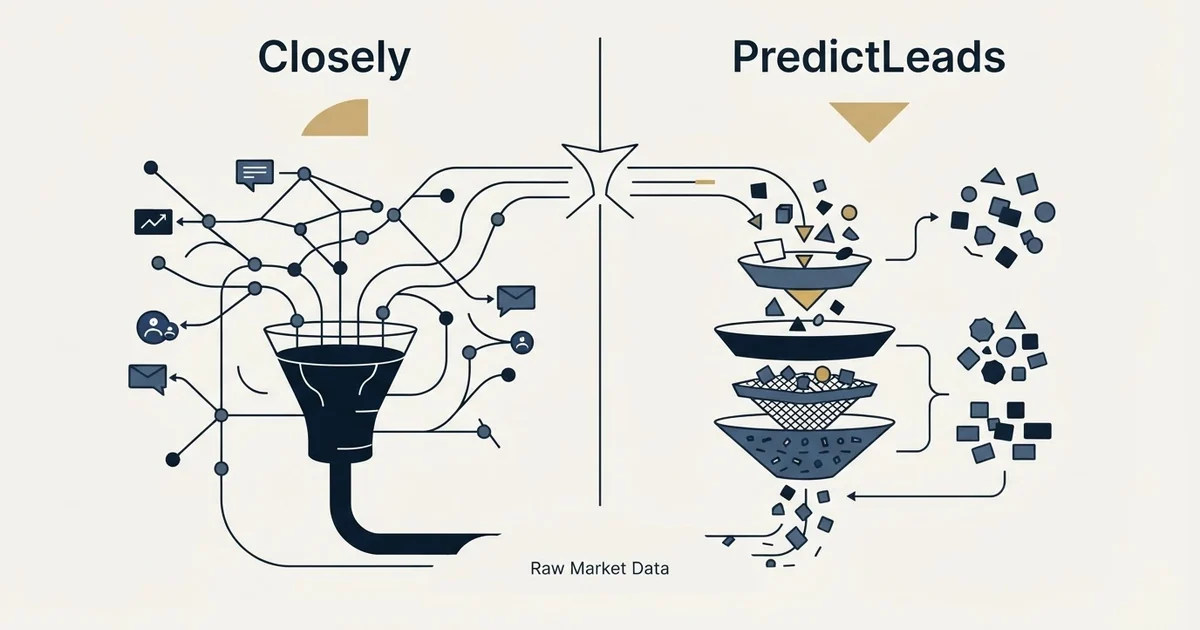 Editorial illustration for Closely vs PredictLeads