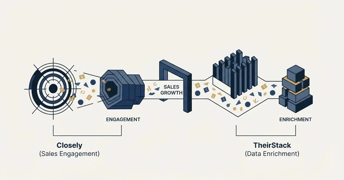 Editorial illustration for Closely vs TheirStack