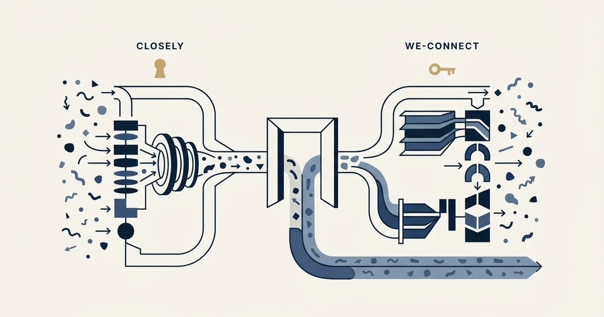 Editorial illustration for Closely vs We-Connect