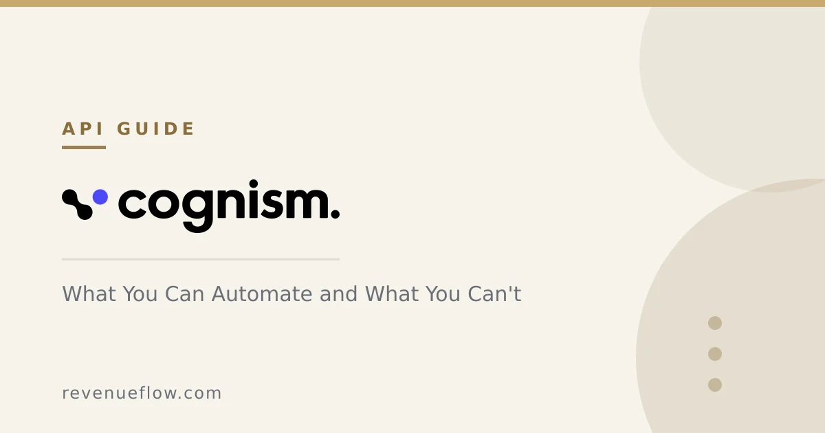 Branded cover: Cognism API: What You Can Automate and What You Can't