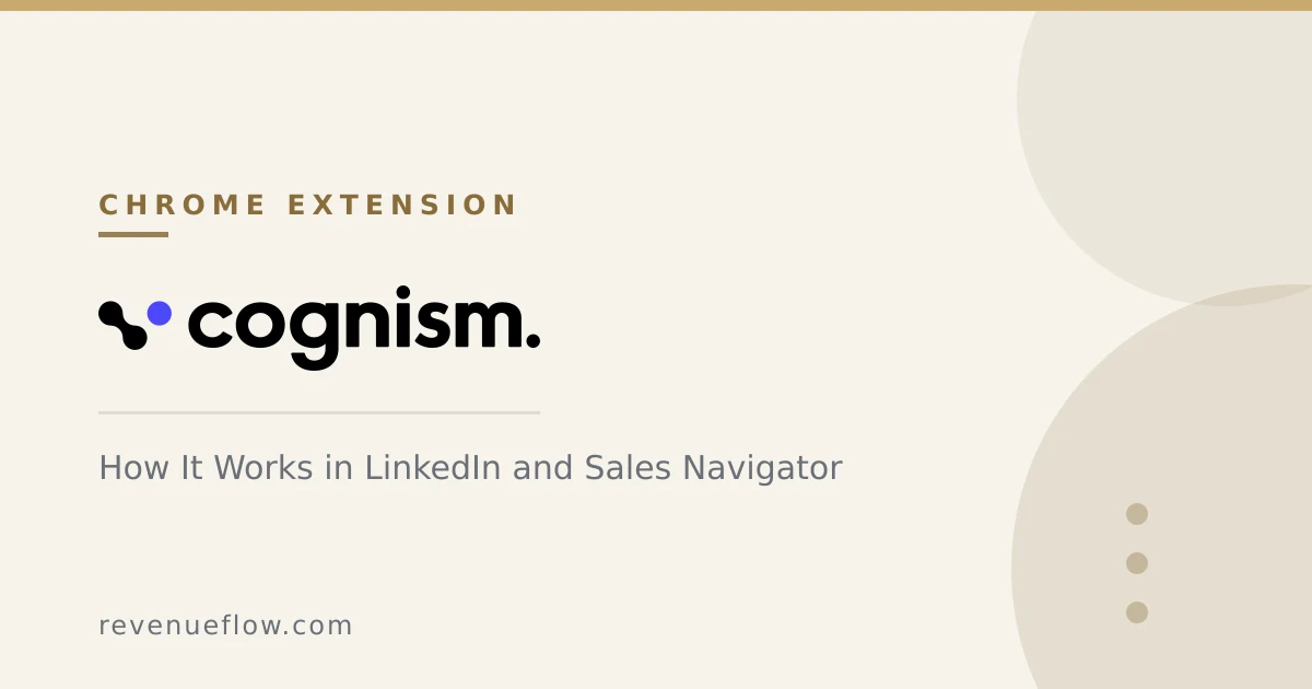 Branded cover: Cognism Chrome Extension: How It Works in LinkedIn and Sales Navigator