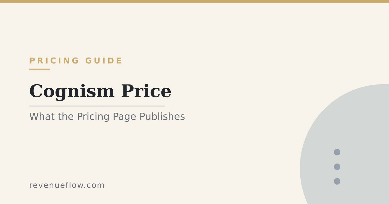 Branded cover: Cognism Price: What the Pricing Page Publishes and How to Read a Quote