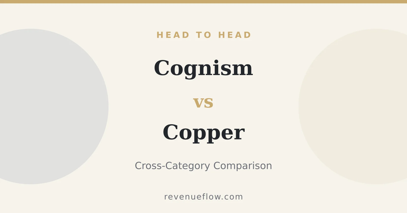 Branded cover: Cognism vs Copper: Cross-Category Comparison