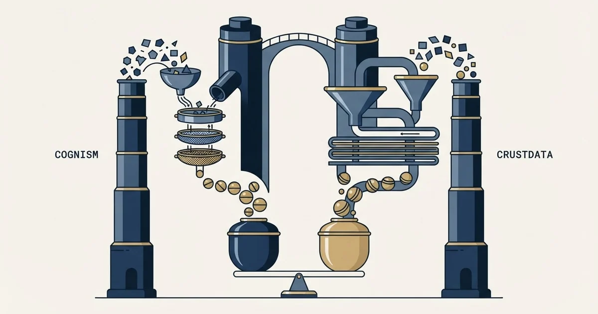 Editorial illustration for Cognism vs Crustdata