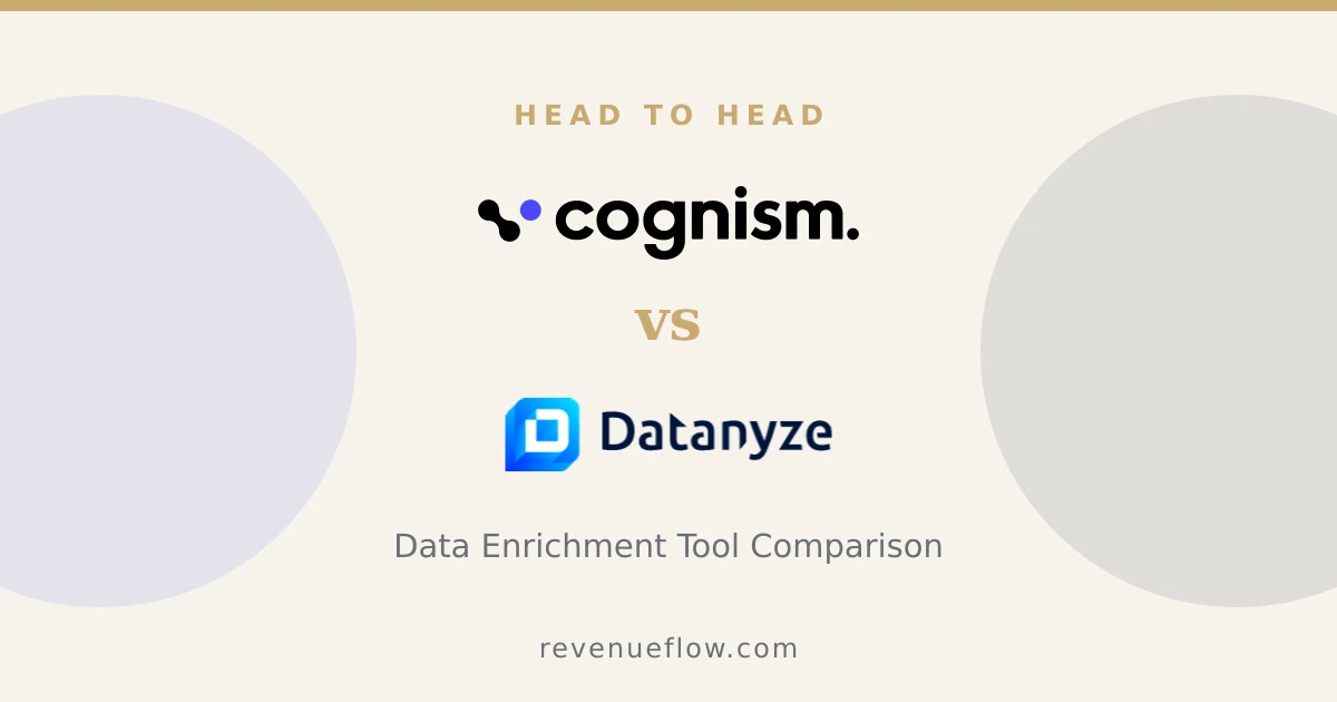 Branded cover: Cognism vs Datanyze: Data Enrichment Tool Comparison