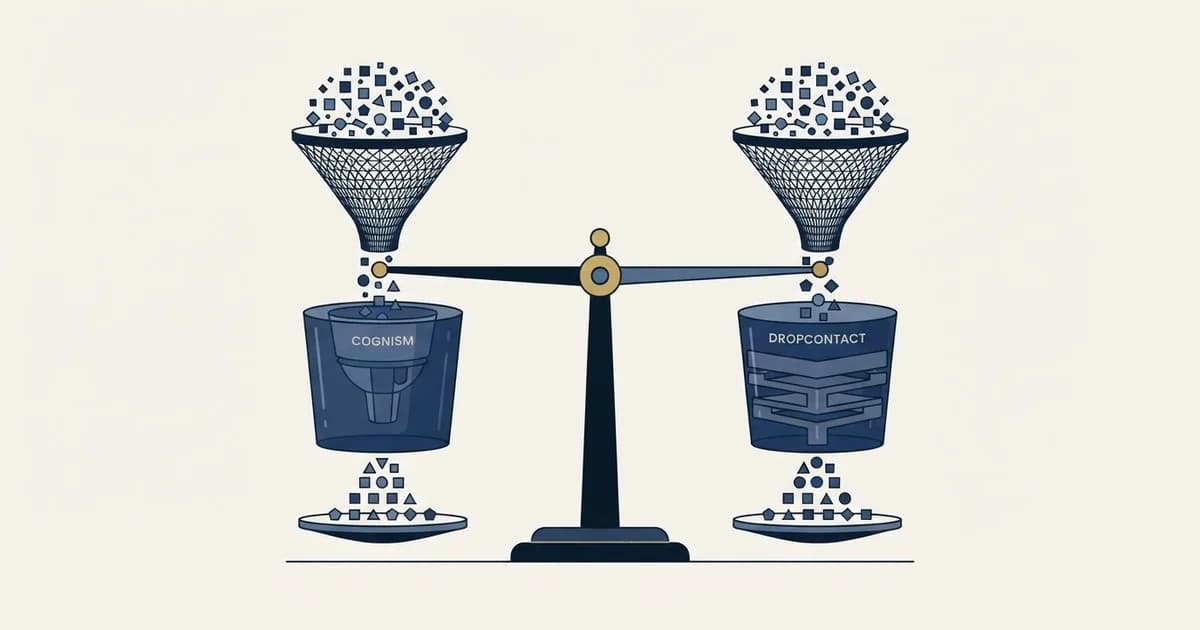 Editorial illustration for Cognism vs Dropcontact