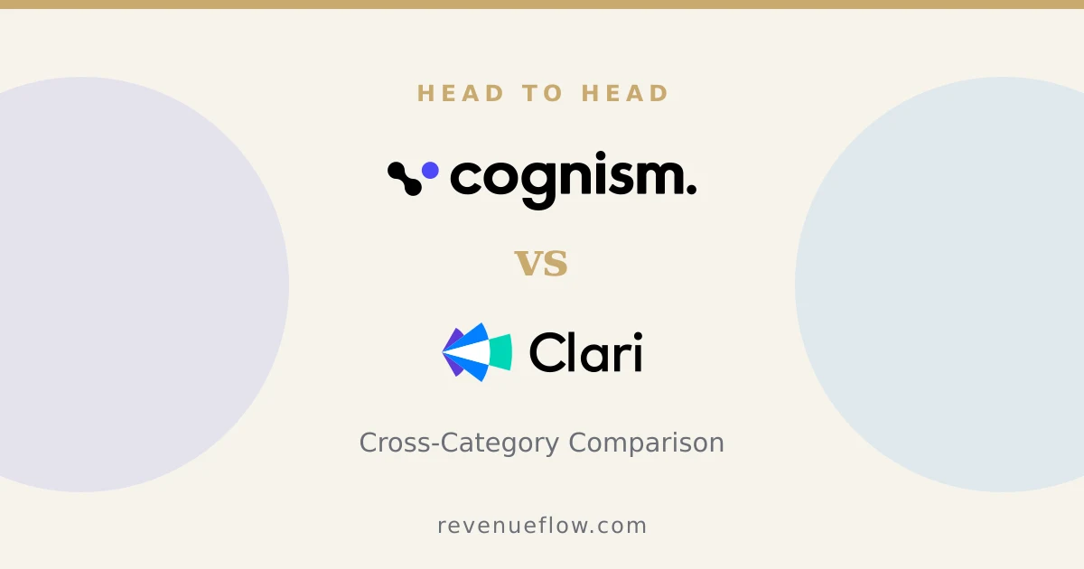 Branded cover: Cognism vs Groove by Clari: Cross-Category Comparison