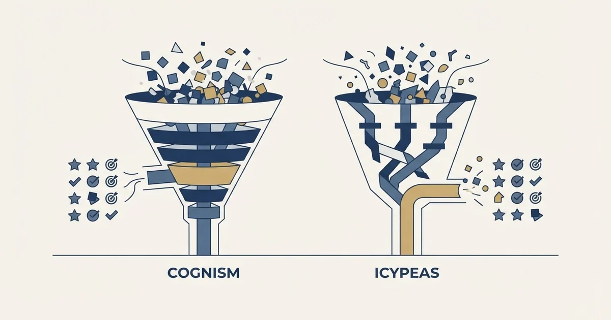 Editorial illustration for Cognism vs Icypeas