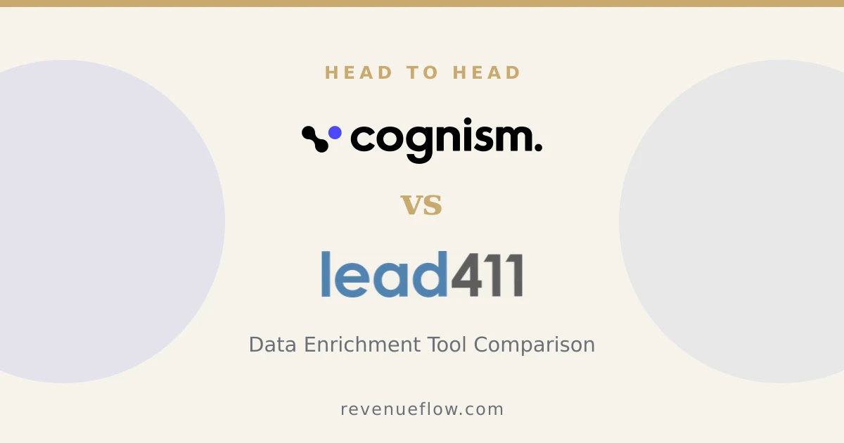 Branded cover: Cognism vs Lead411: Data Enrichment Tool Comparison
