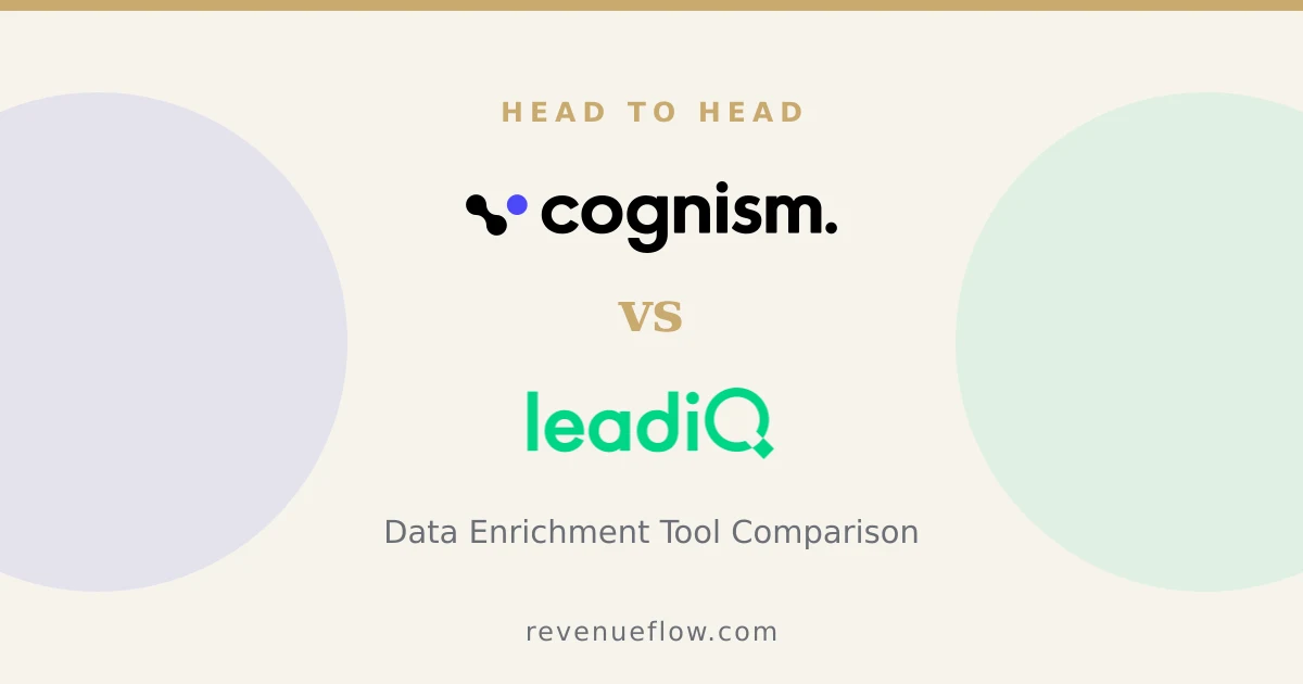 Branded cover: Cognism vs LeadIQ: Data Enrichment Tool Comparison