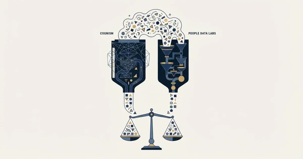 Editorial illustration for Cognism vs People Data Labs