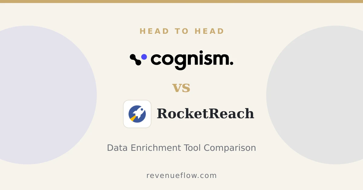 Branded cover: Cognism vs RocketReach: Data Enrichment Tool Comparison