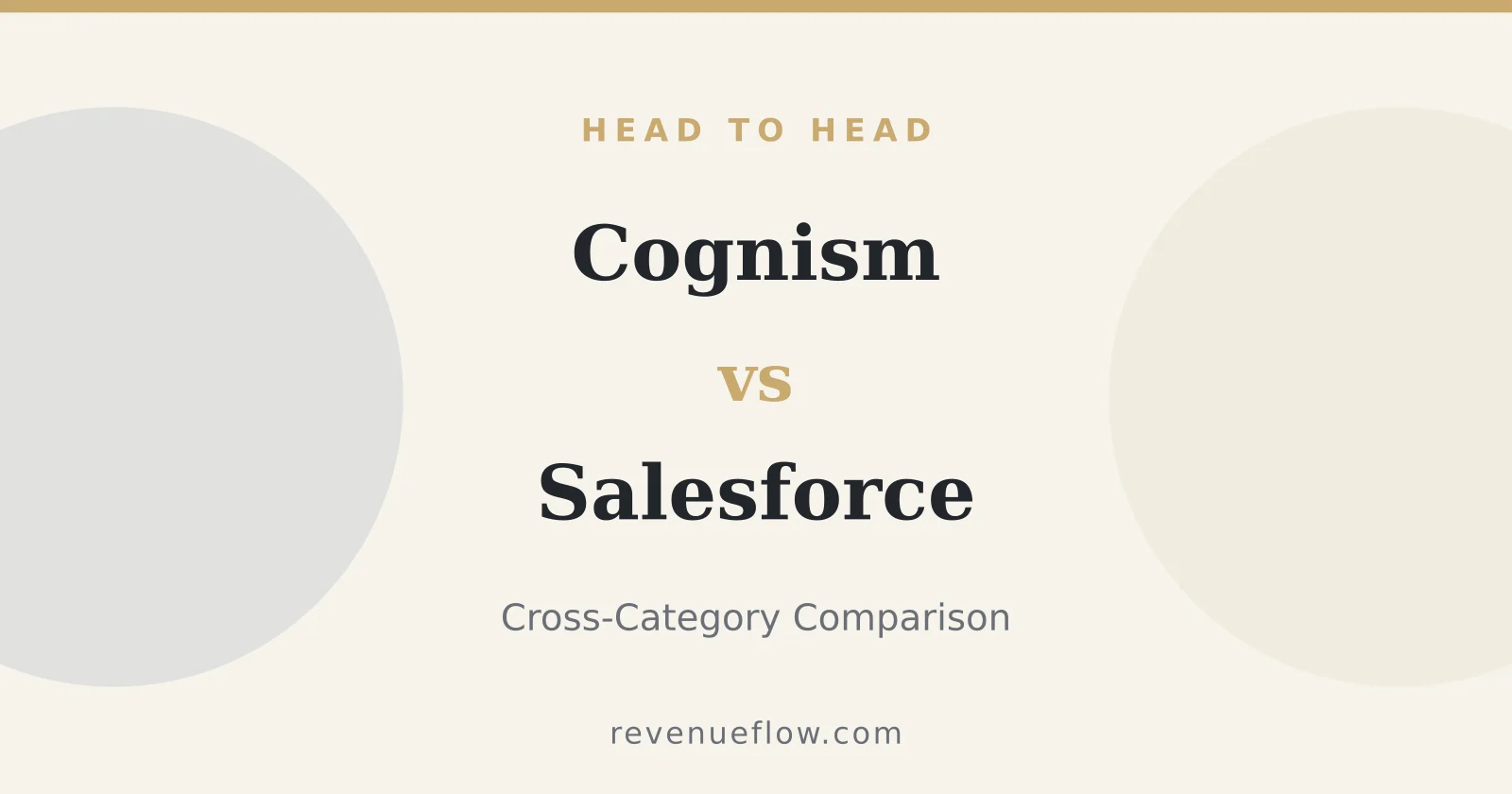 Branded cover: Cognism vs Salesforce: Cross-Category Comparison