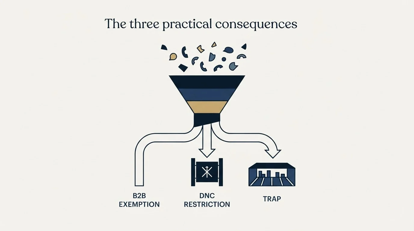 Section illustration: The three practical consequences