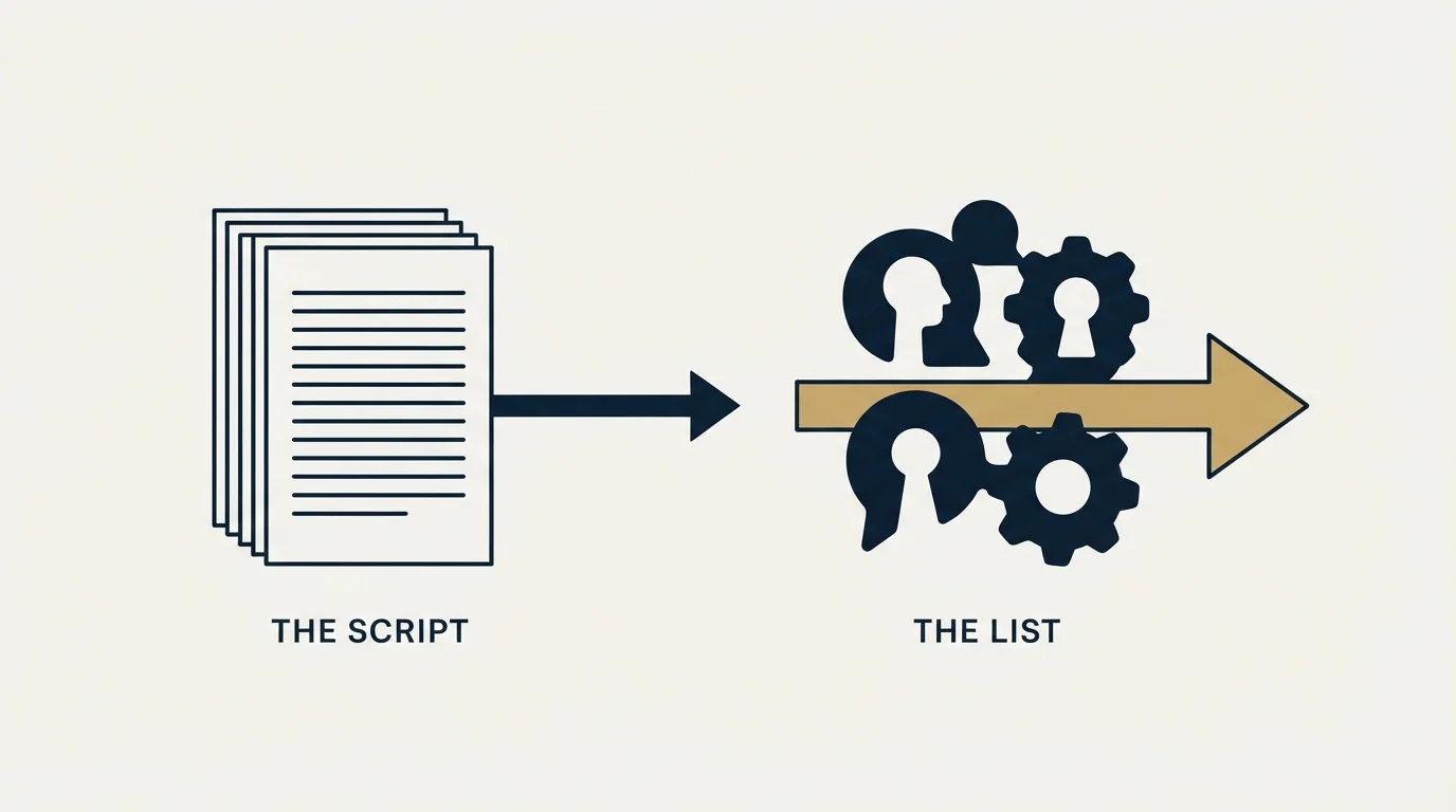 Section illustration: Why the list beats the script