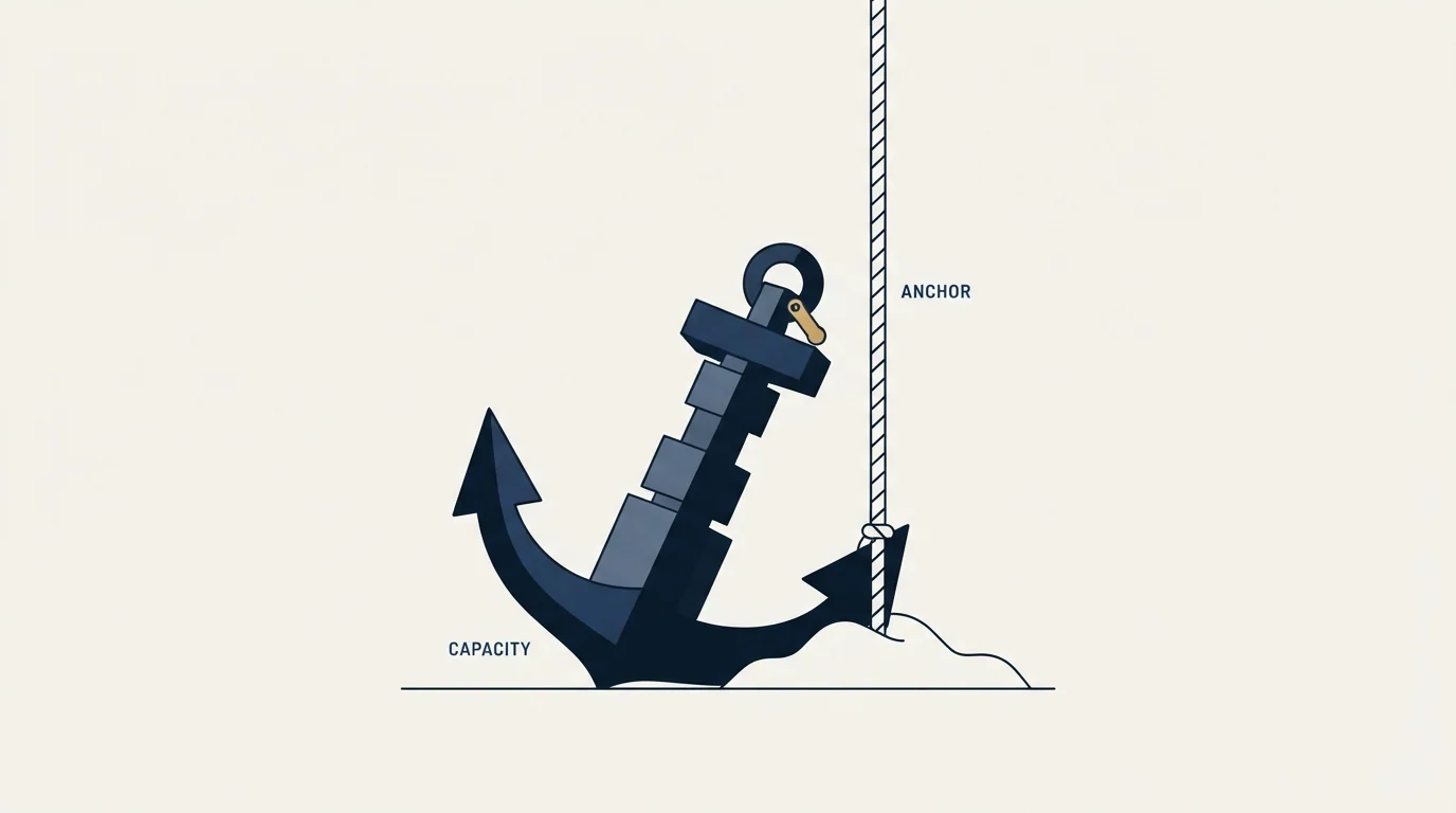 Section illustration: The published capacity anchors