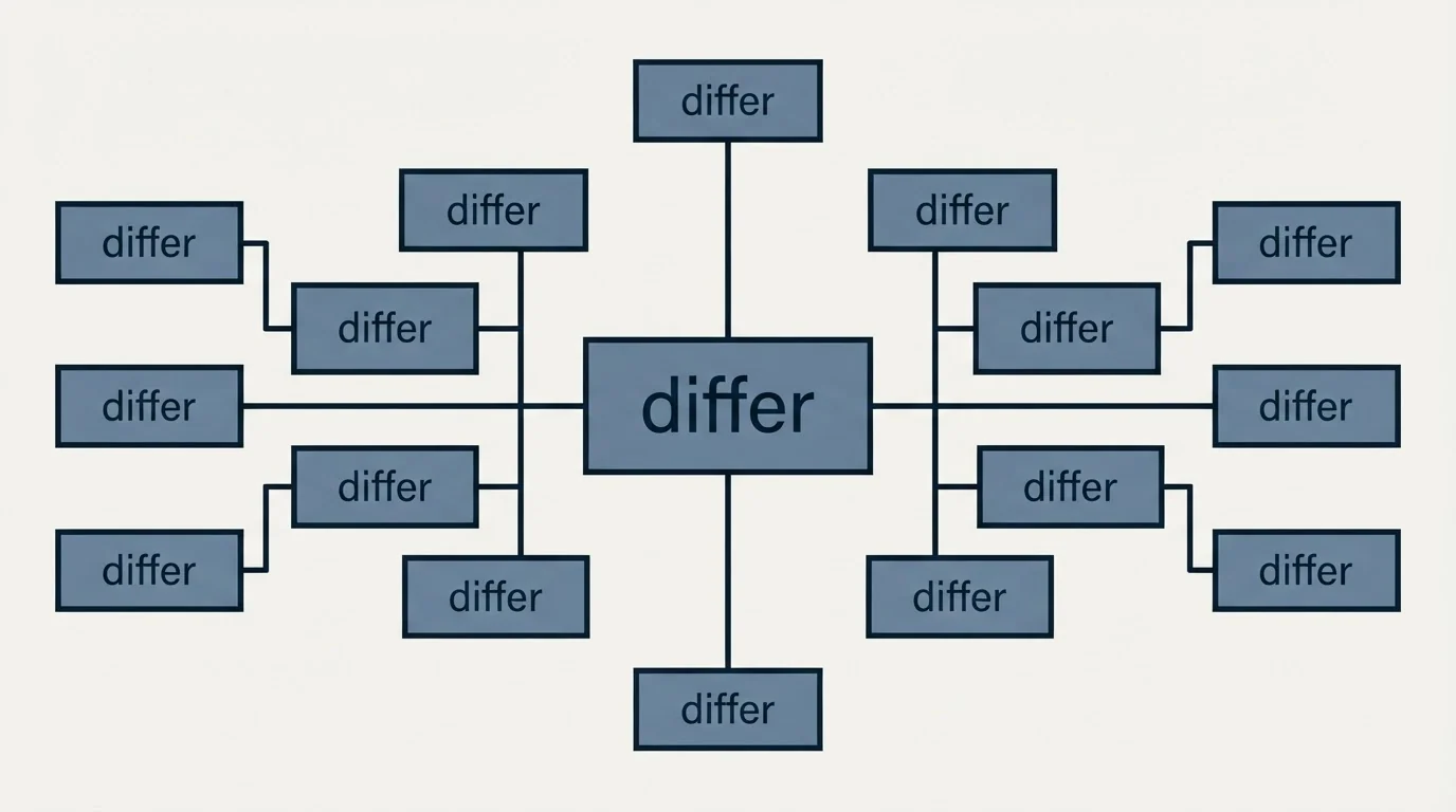Schematic: Where we differ from standard practice (differ)