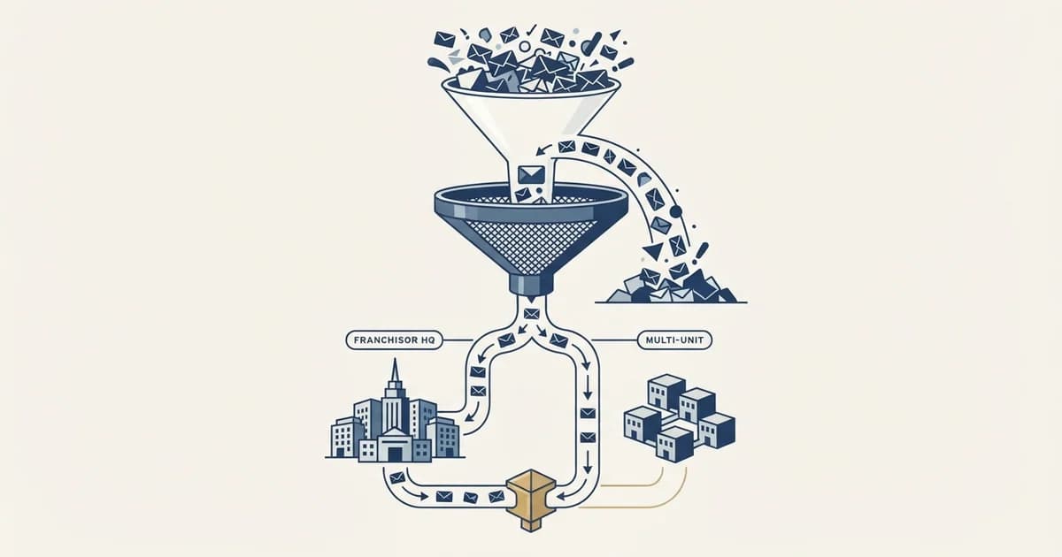 Editorial illustration for Cold Email for Franchise Businesses