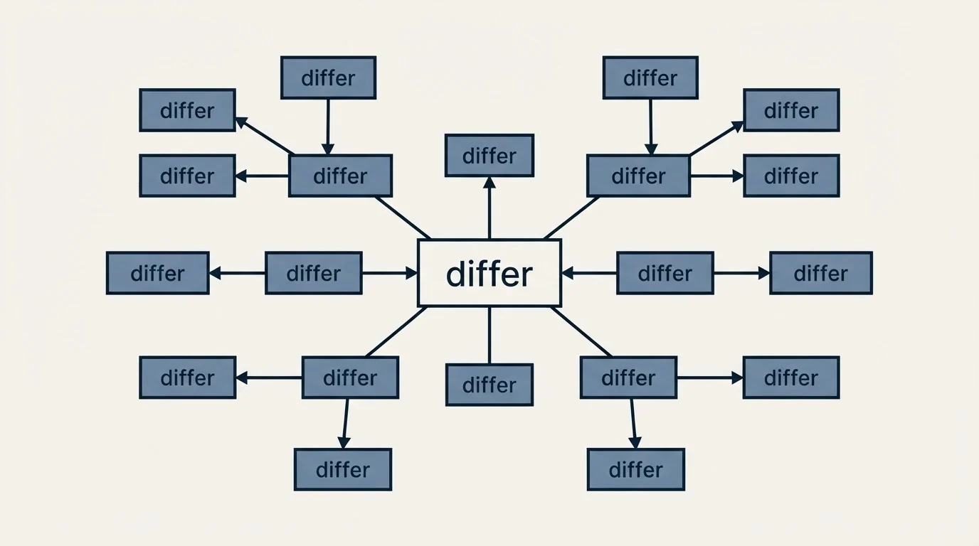Schematic: Where we differ from standard practice (differ)