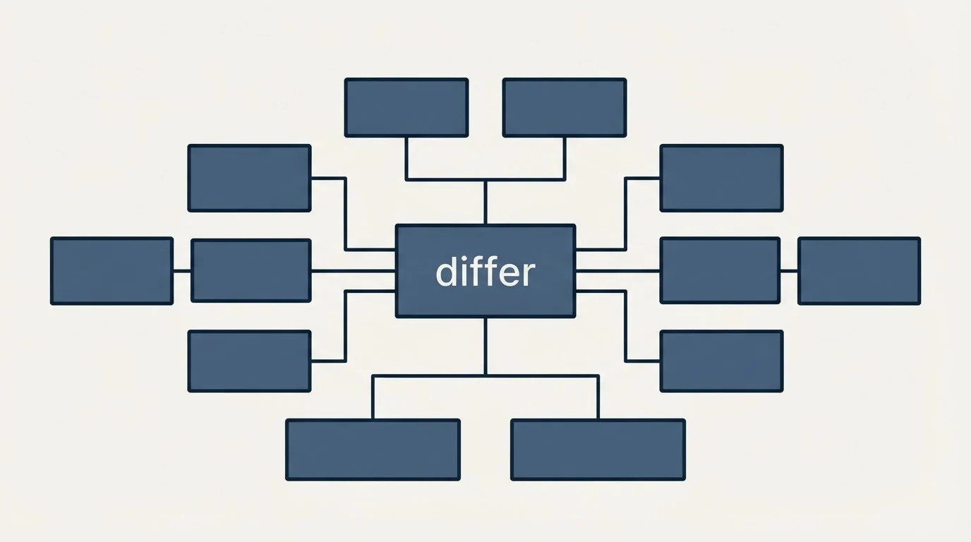 Schematic: Where we differ from standard practice (differ)
