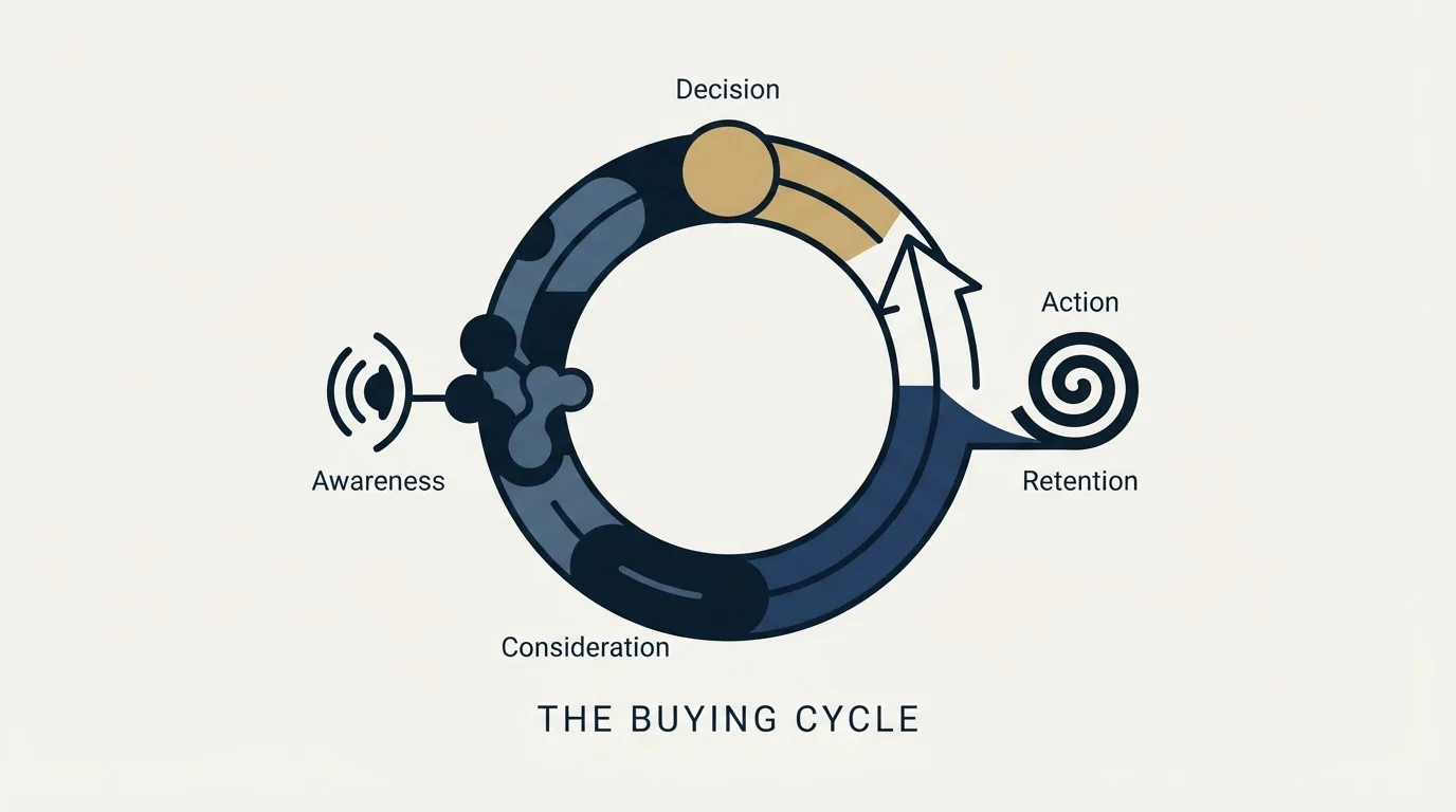 Section illustration: How the Buying Cycle Actually Works