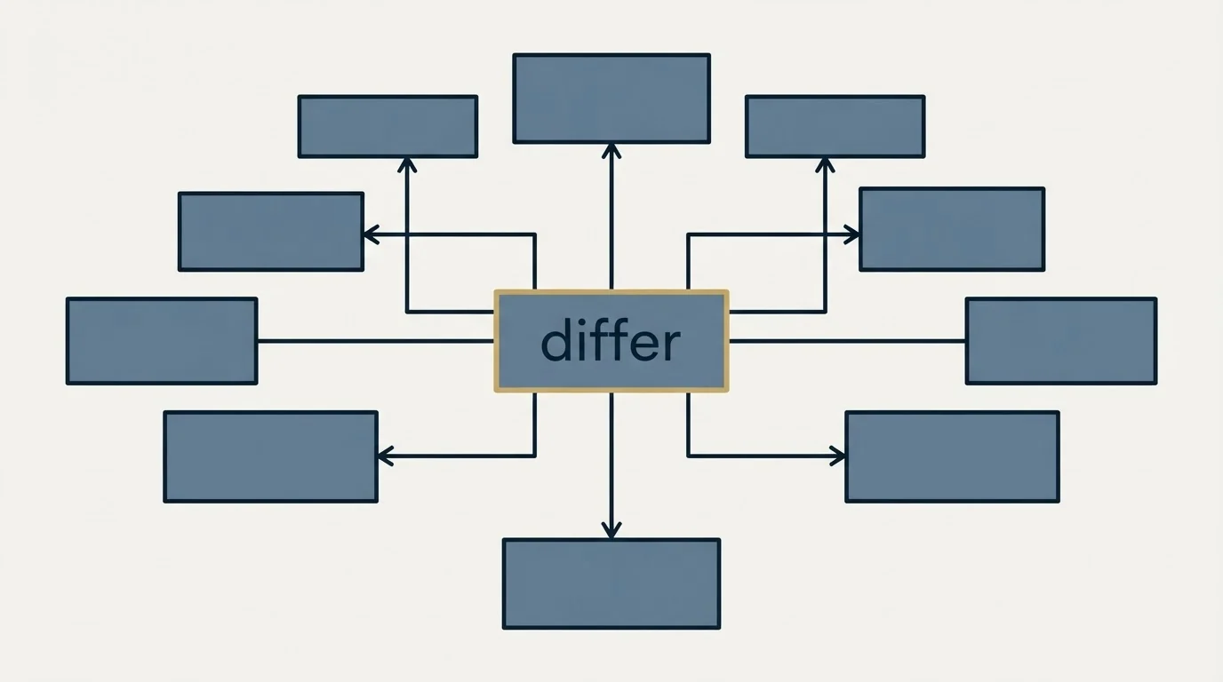 Schematic: Where we differ from standard practice (differ)