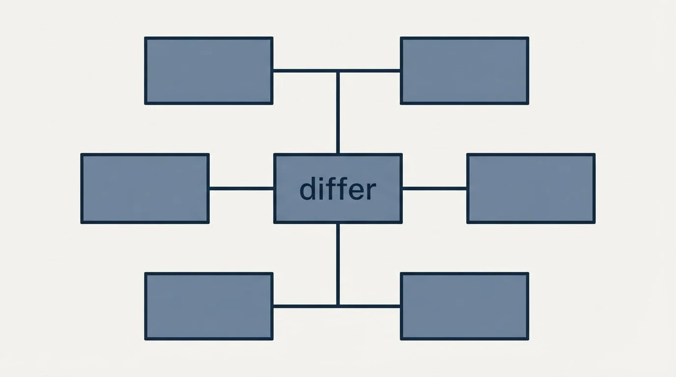 Schematic: Where we differ from standard practice (differ)