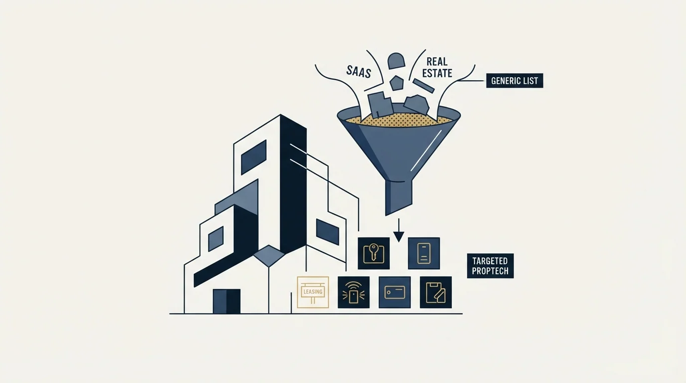 Section illustration: Building a PropTech List That Isn't Just "SaaS Plus Real