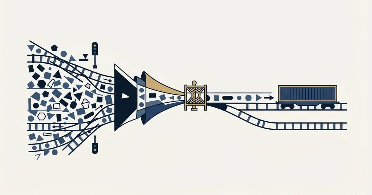 Editorial illustration for Cold Email for Rail and Freight