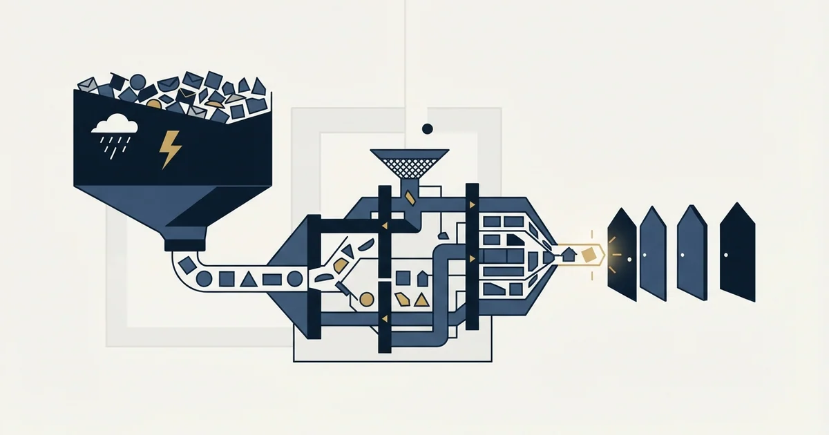 Editorial illustration for Cold Email for Roofing Companies