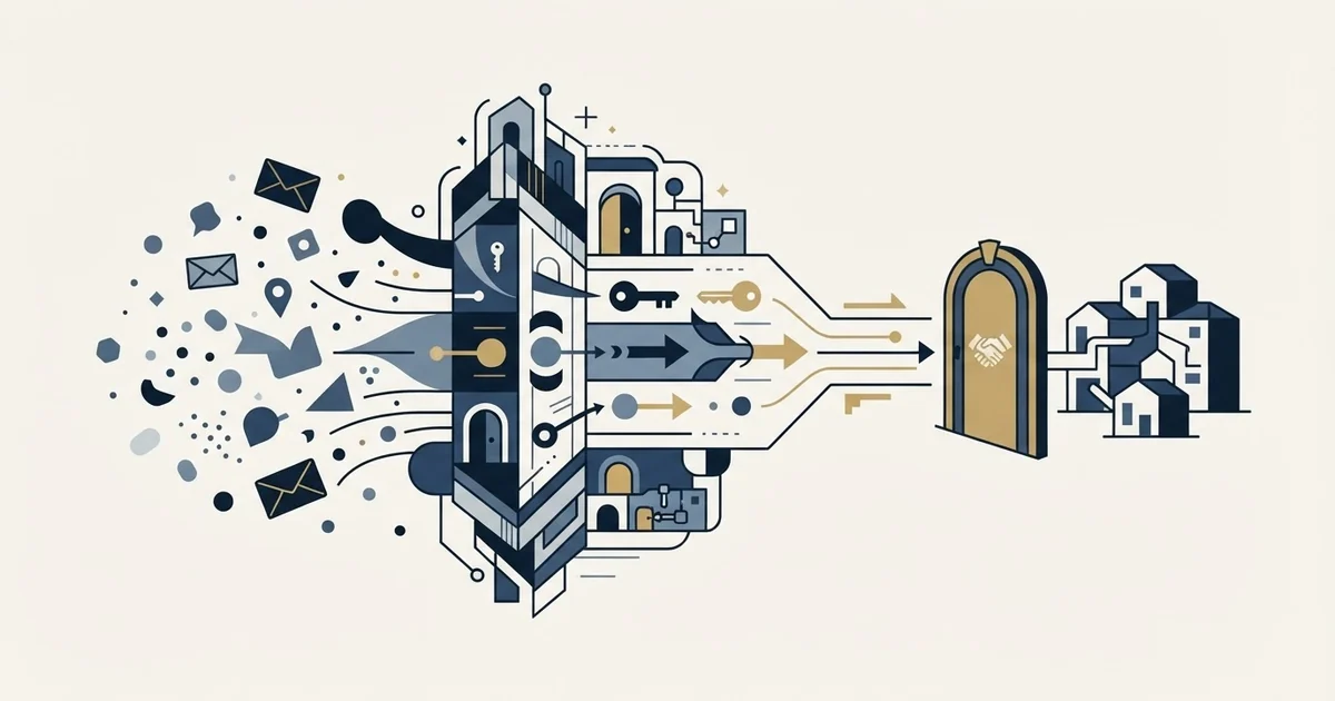 Editorial illustration for Cold Email for Senior Living and Care
