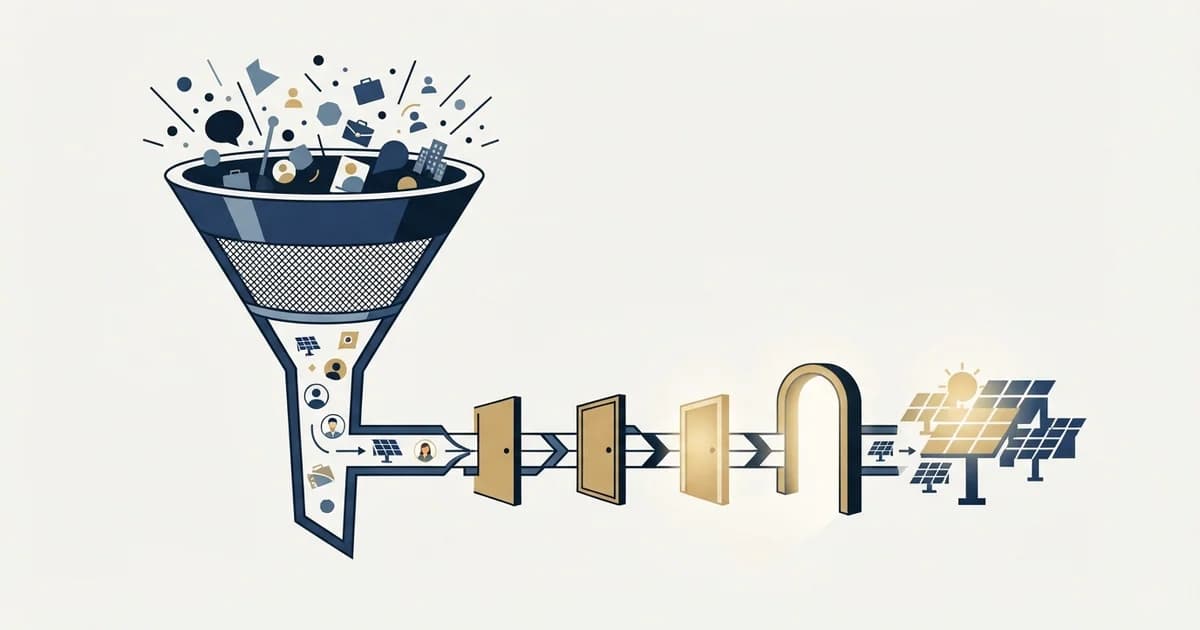 Editorial illustration for Cold Email for Solar Companies
