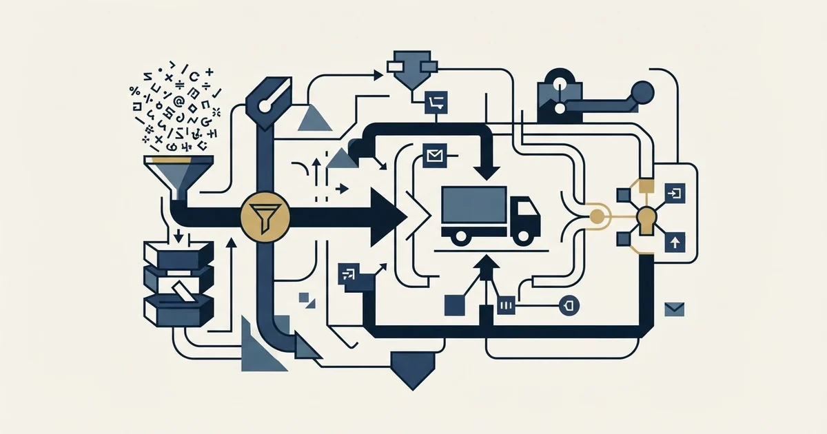 Editorial illustration for Cold Email for Trucking and Fleet Companies