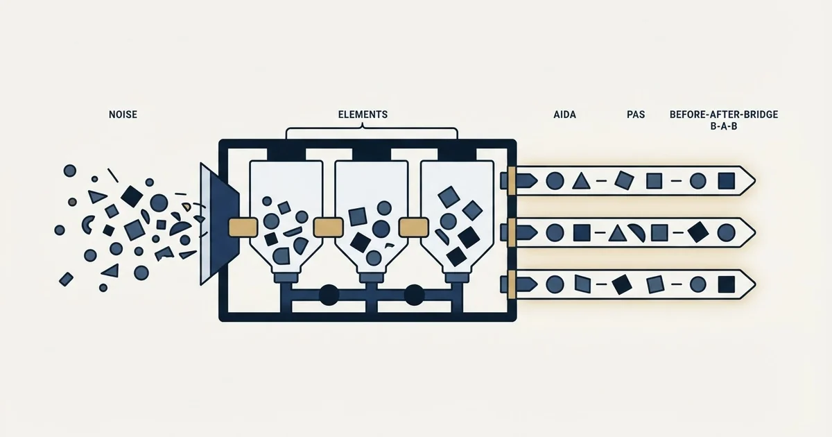 Editorial illustration for Cold Email Frameworks