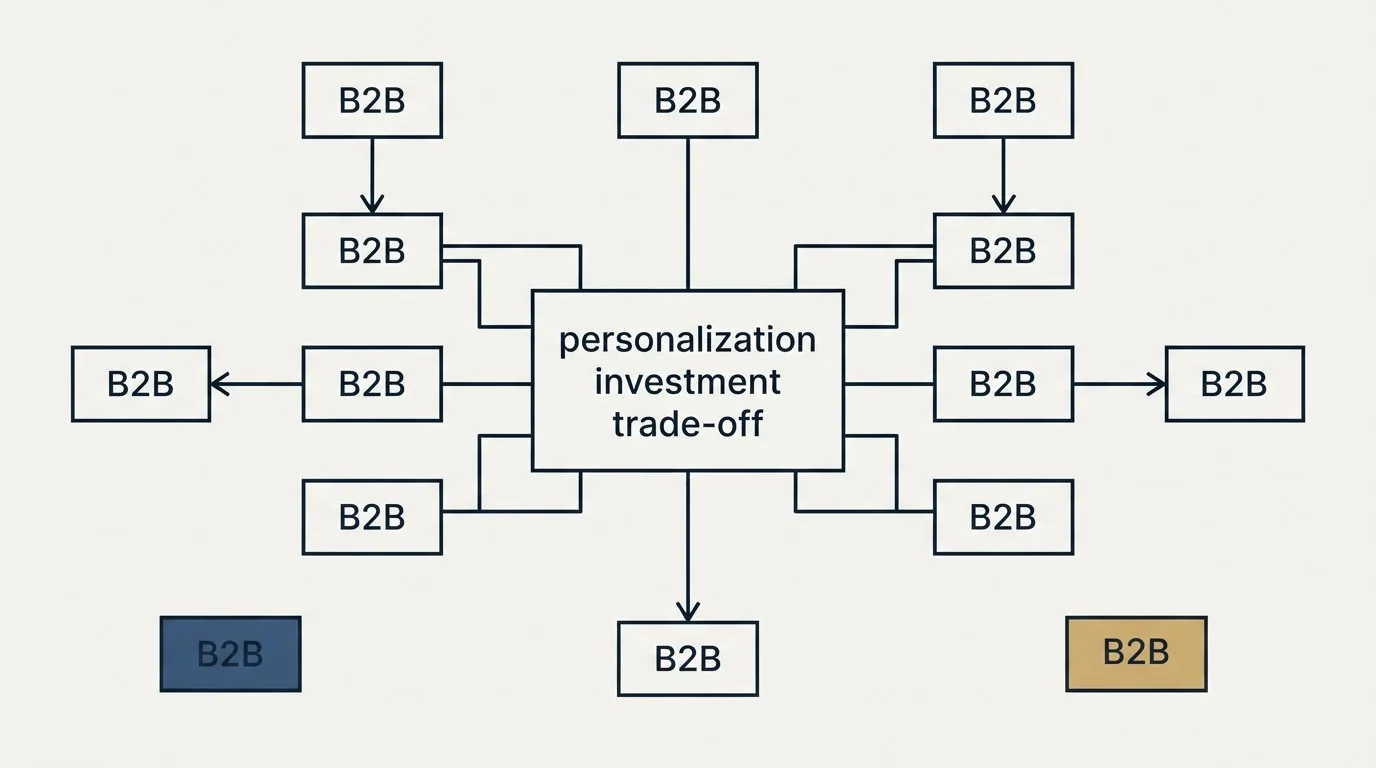 Schematic: Reply Rate Benchmarks by Personalization Level (personalization investment trade-off, B2B)