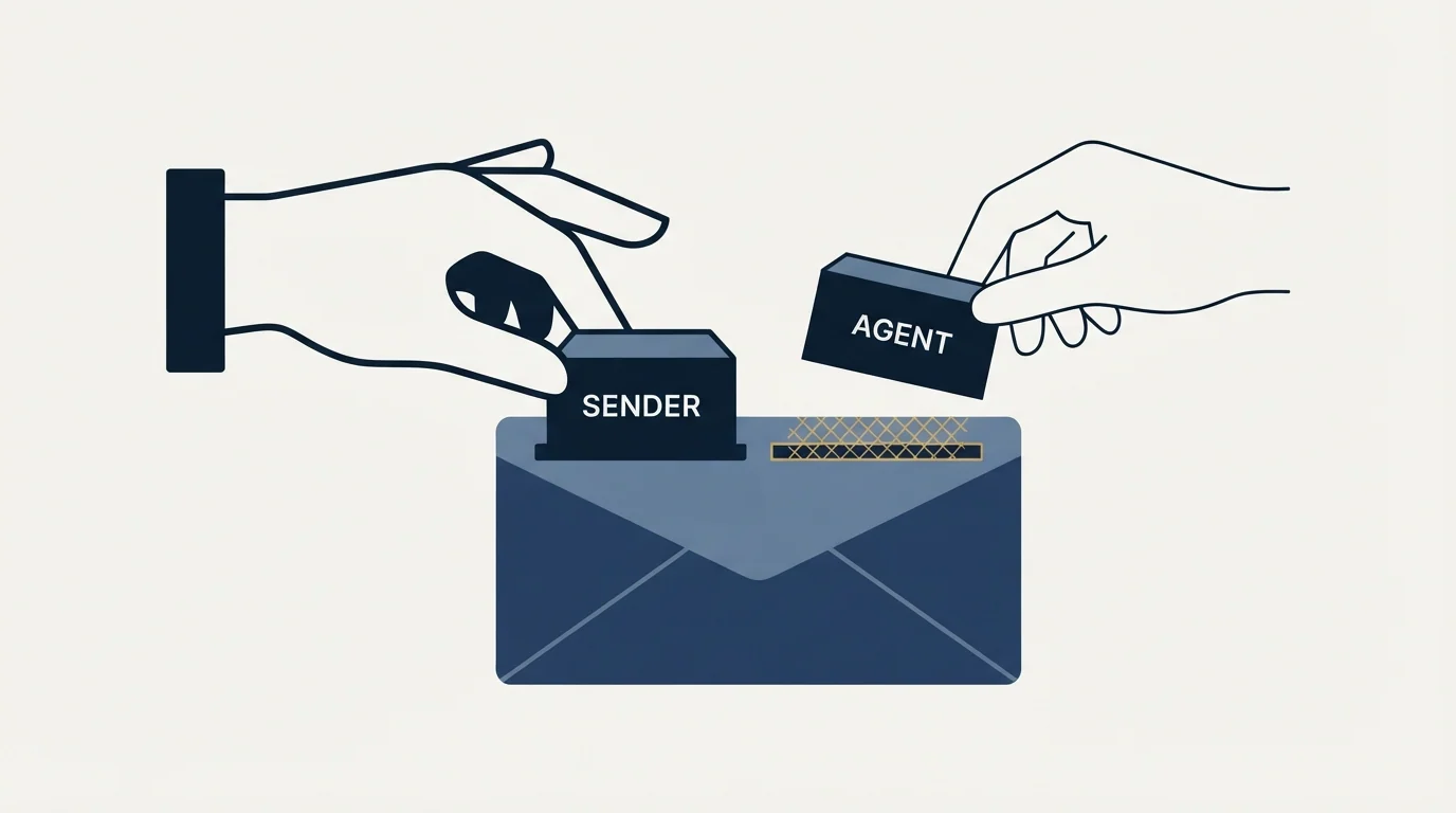 Section illustration: Whose name, when somebody sends on your behalf