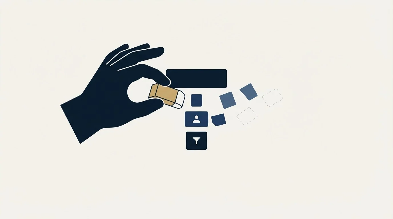 Section illustration: What to leave out, and the reason in each case