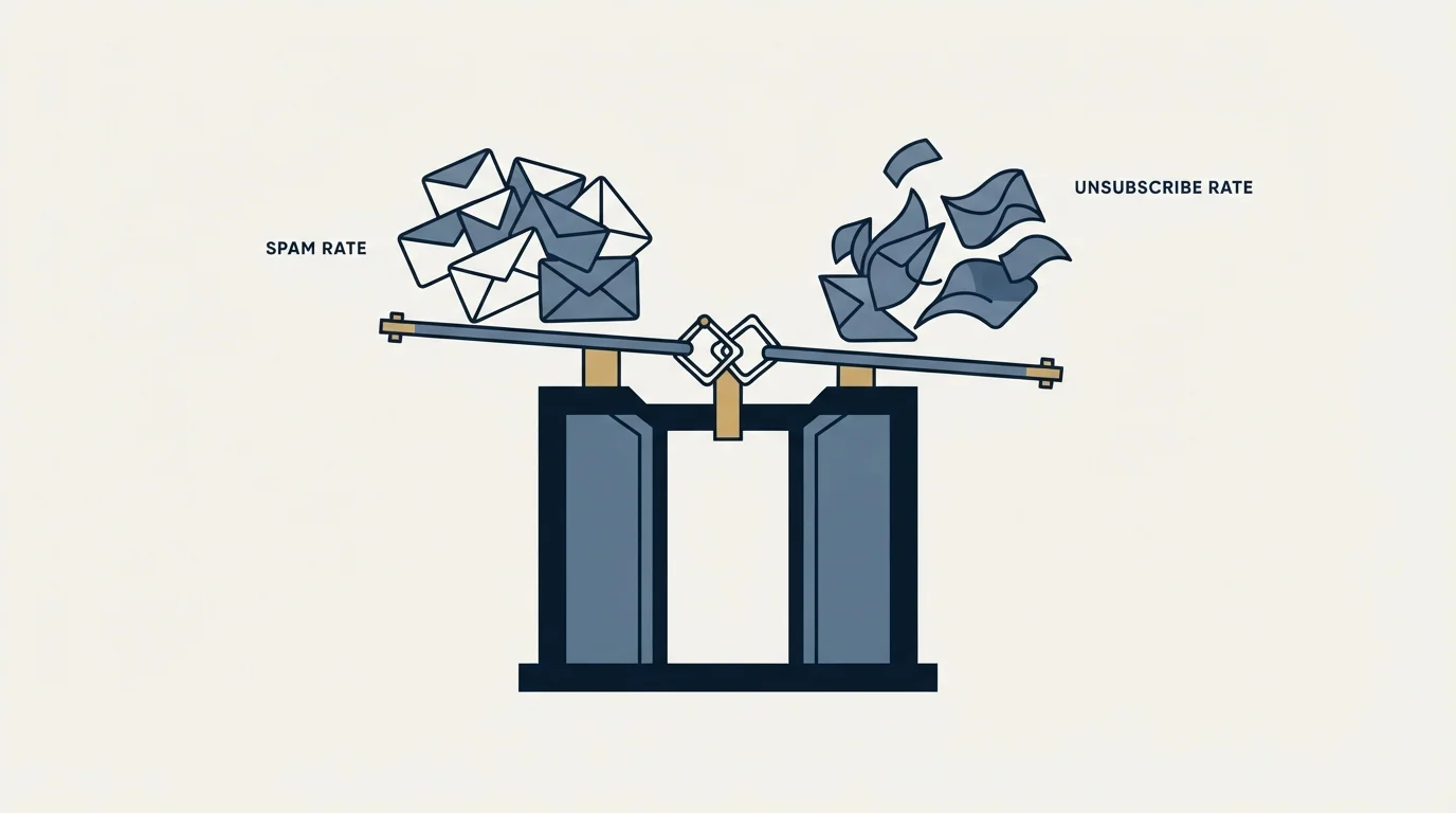 Section illustration: Spam Rate vs. Unsubscribe Rate Relationship