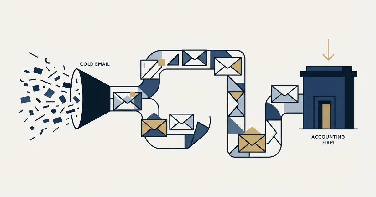 Editorial illustration for Cold Email Templates for Accounting Firms