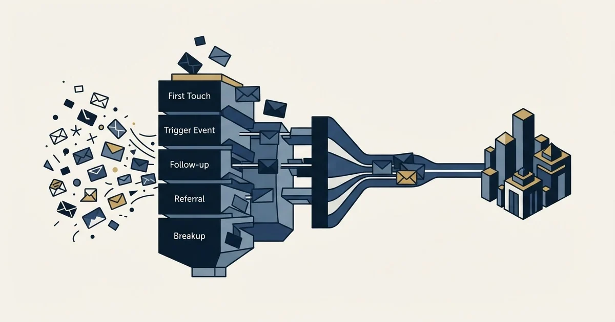Editorial illustration for Cold Email Templates for Consulting Firms
