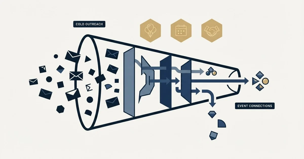 Editorial illustration for Cold Email Templates for Event Planning