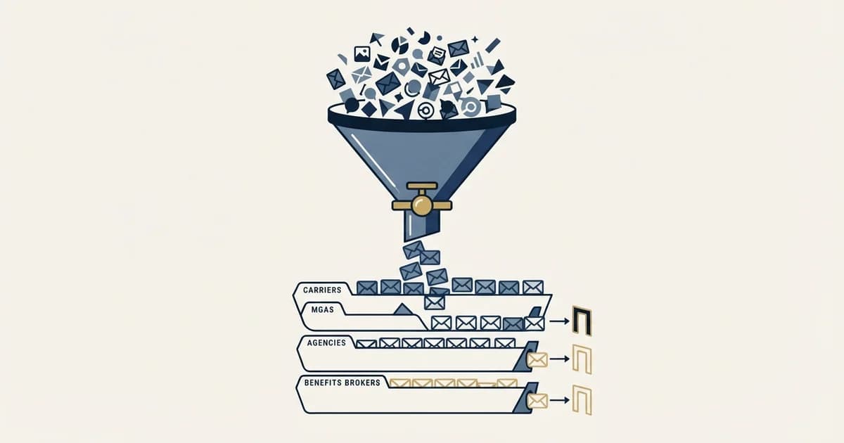 Editorial illustration for Cold Email Templates for Insurance