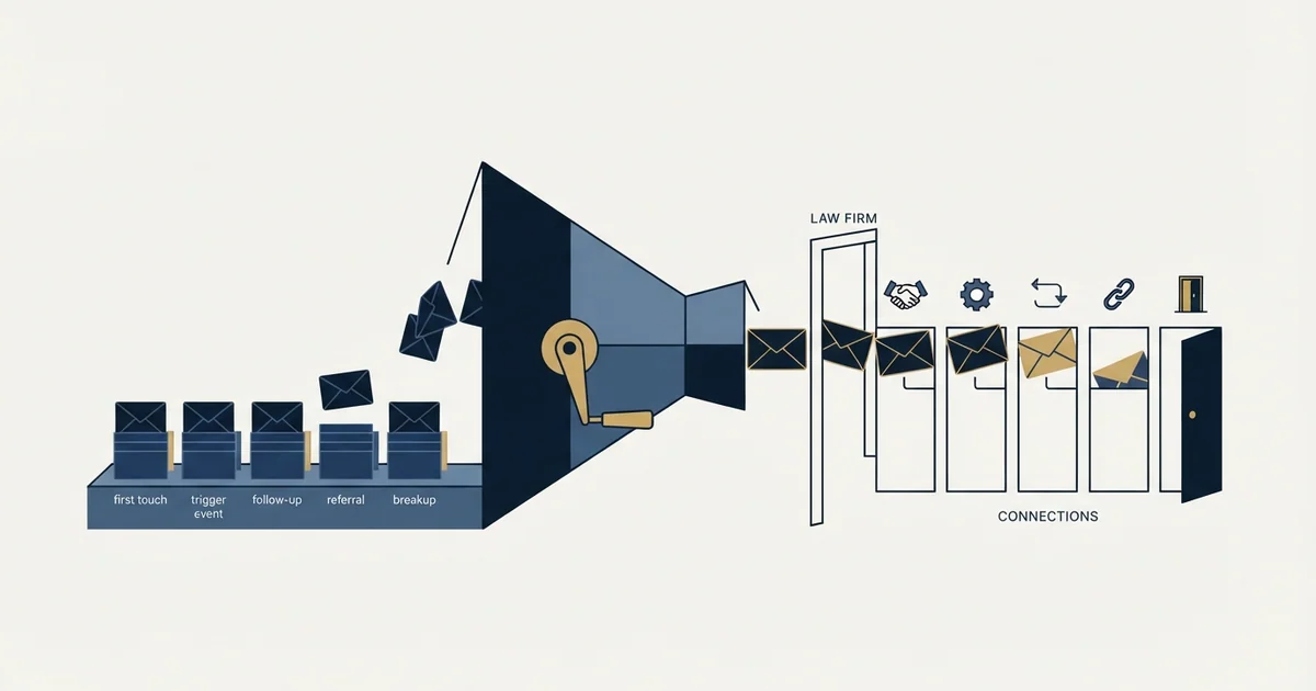 Editorial illustration for Cold Email Templates for Law Firms