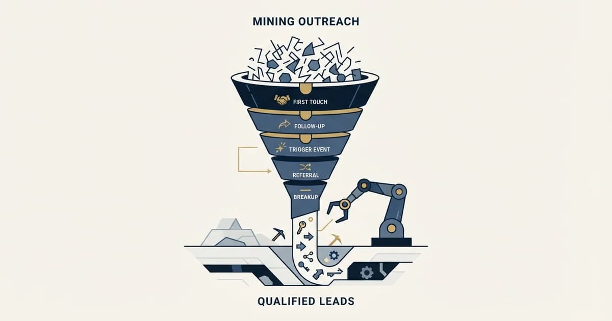 Editorial illustration for Cold Email Templates for Mining